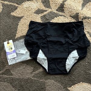 Women's Black High-Waist Period Panties 3X